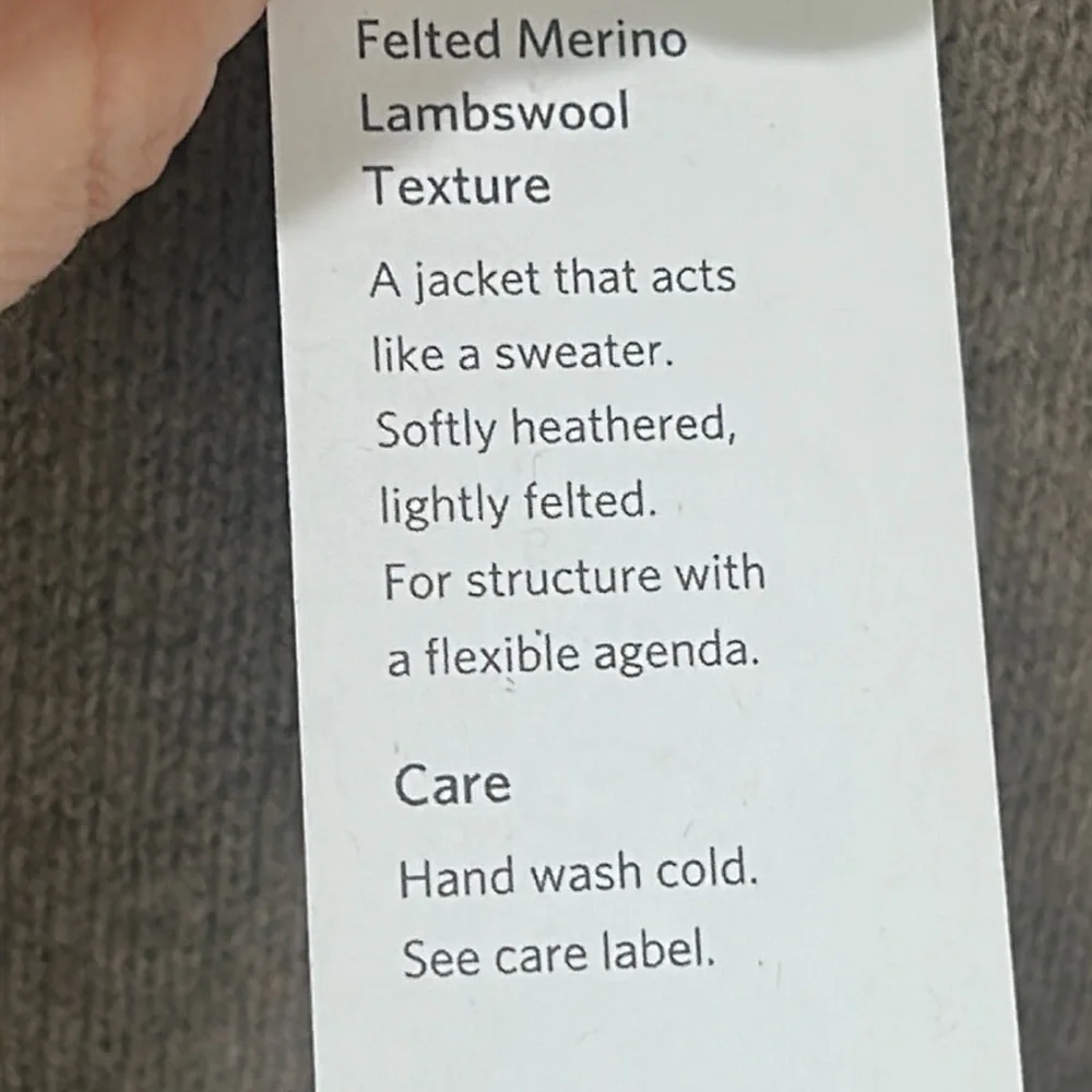 EILEEN FISHER Jacket Felted Merino Lambswool Size 2X. Worn a few occasions. - Picture 9 of 15